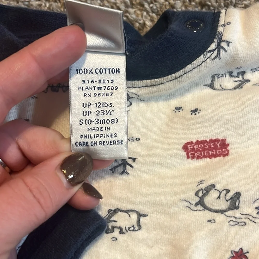 Oshkosh Infant Two Piece‎ Overalls and Long Sleeve Shirt Winter Set 0-3 Month